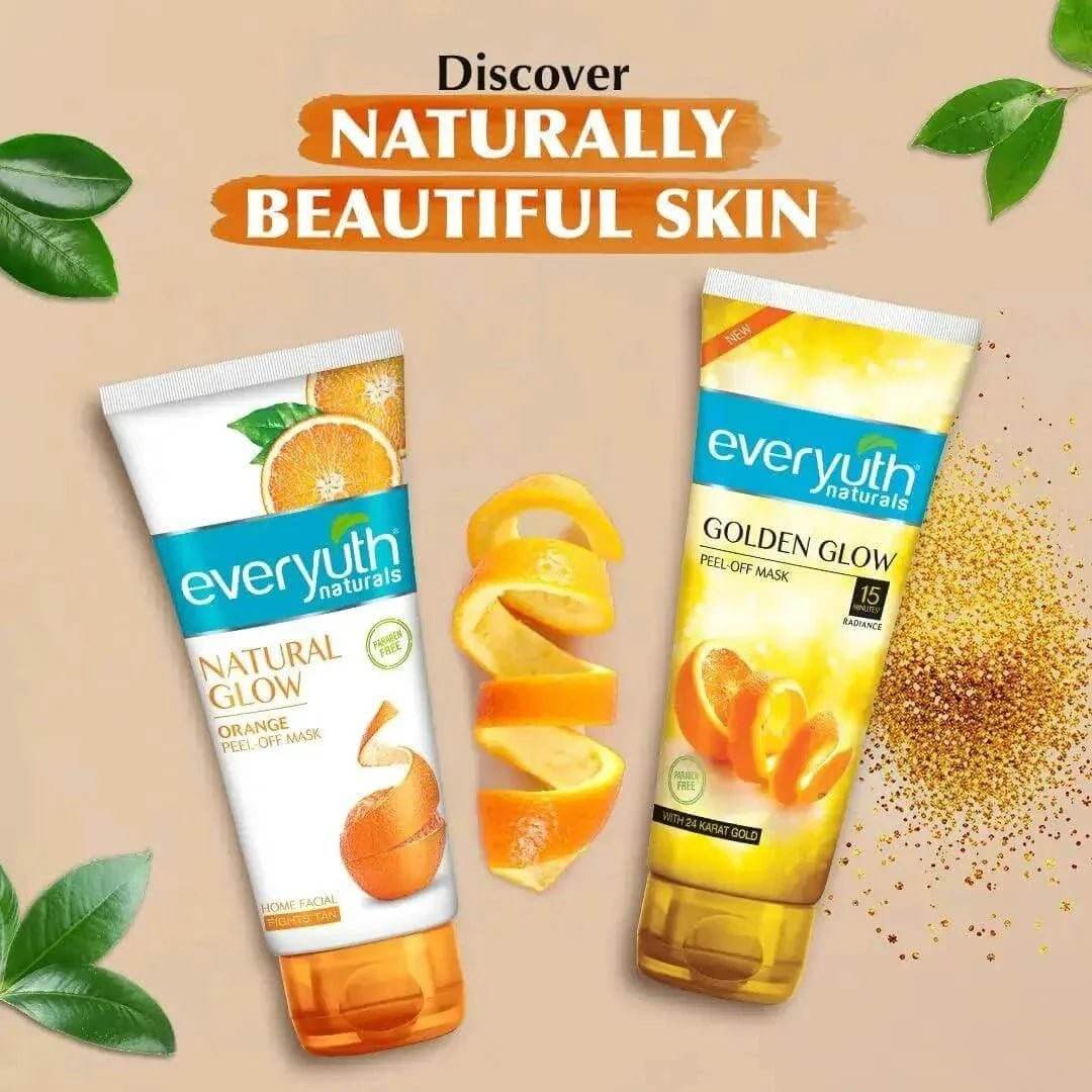 everyuth naturals orange peel-off mask - 50g | instant natural glow