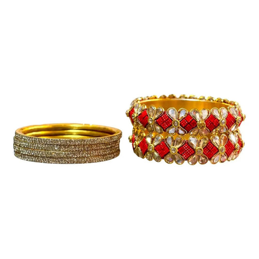 Exquisite Green Designer Bangles with Stonework – Elegant Floral Design for Special Occasions