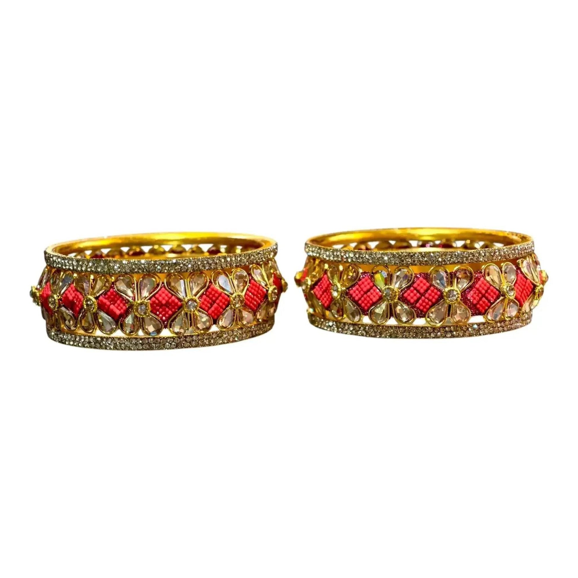 Exquisite Green Designer Bangles with Stonework – Elegant Floral Design for Special Occasions