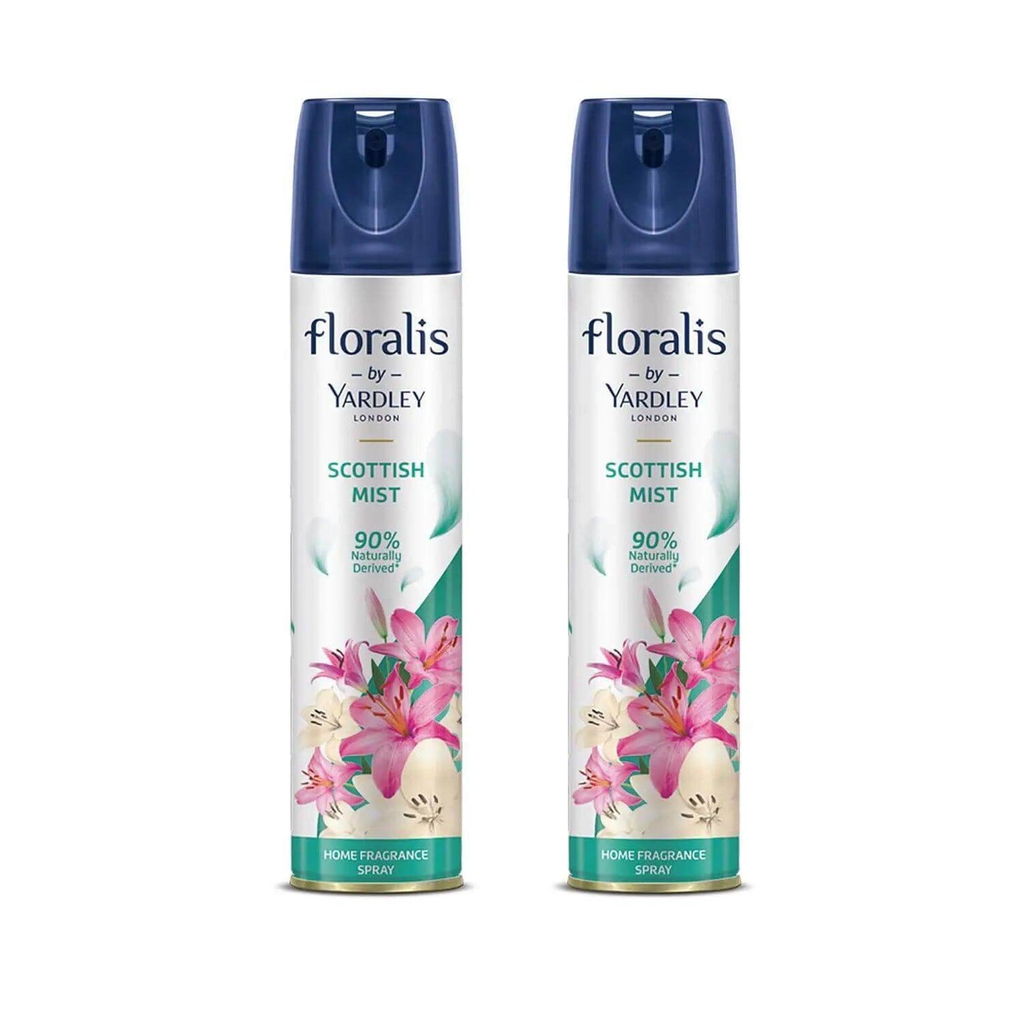 floralis by yardley london air freshener spray | scottish mist | long-lasting floral fragrance for home & office | 90% naturally derived home fragrance spray, 210ml (pack of 1)