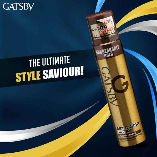 Gatsby Set & Keep Hair Spray - Extreme Hold | Long-Lasting Hair Locking Spray | 250ml