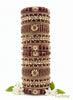 Dark Red Gold Bridal Bangle Set – 26 Piece Kundan & Stone Work
