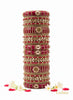 Red Gold Bridal Bangle Set – 26 Piece Kundan & Stone Work