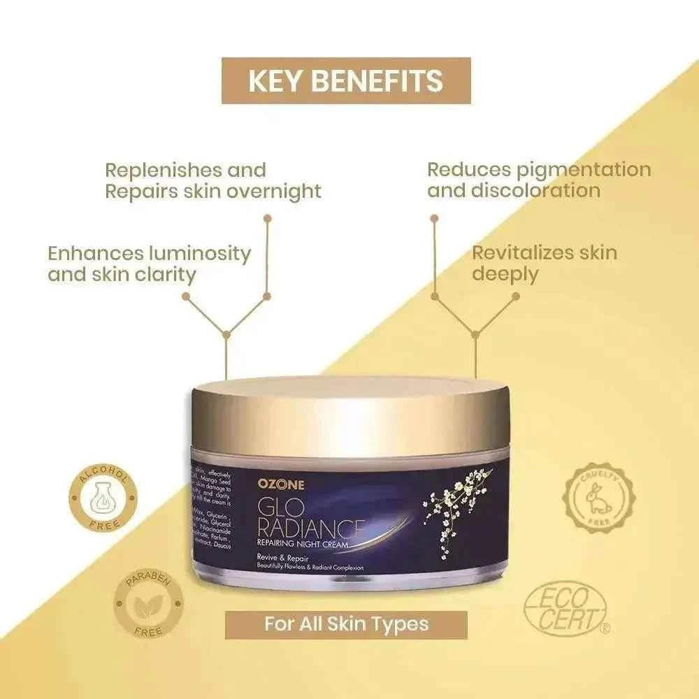 glo radiance repairing night cream 50g – restore & hydrate
