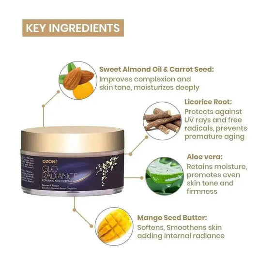 Glo Radiance Repairing Night Cream 50g – Restore & Hydrate