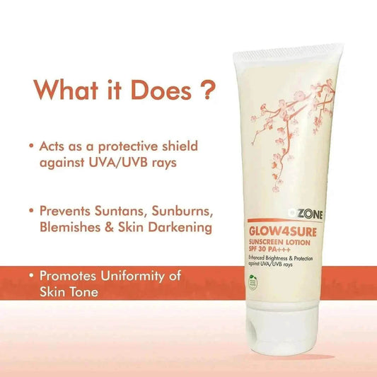 Glow4Sure Sunscreen Lotion 100ml – SPF Protection & Glow