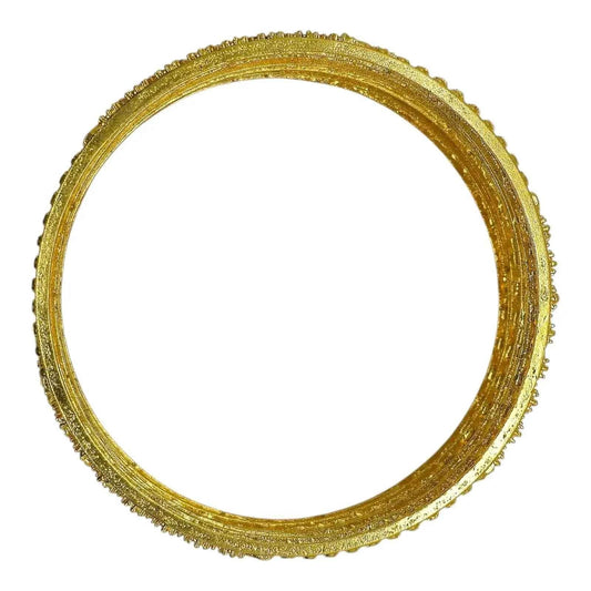 Gold-Plated Pink Stone Designer Bangles Set