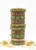 Green Floral Designer Stone Bangles Set – Traditional Bridal & Party Wear