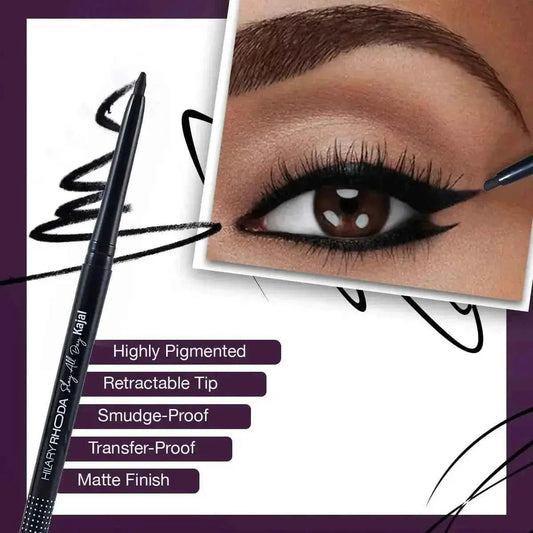 Here’s a product title based on your description:  **Hilary Rhoda Slay All Day Kajal – Retractable, Long-Lasting, Matte Finish, Highly Pigmented, Transfer-Proof & Smudge-Proof Kajal** - Gehnasale