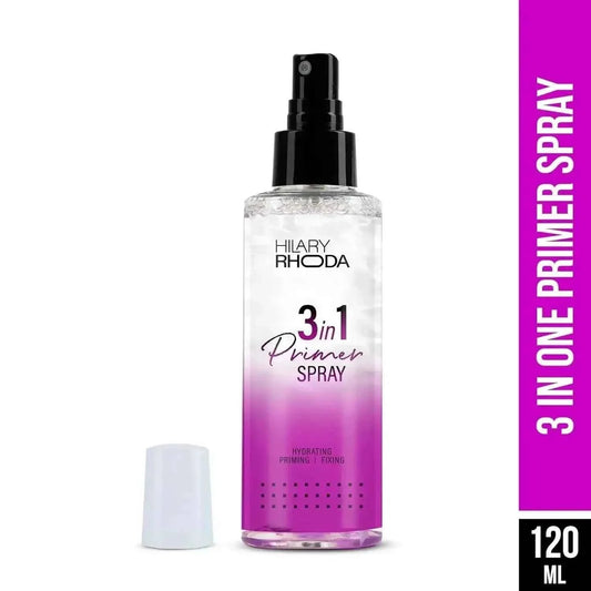 Hilary Rhoda 3-in-1 Primer Spray - Water-Based, Setting Spray, Blurs Pores, Dewy Finish, Oil Control, Lasts All Day, 120ml - Gehnasale