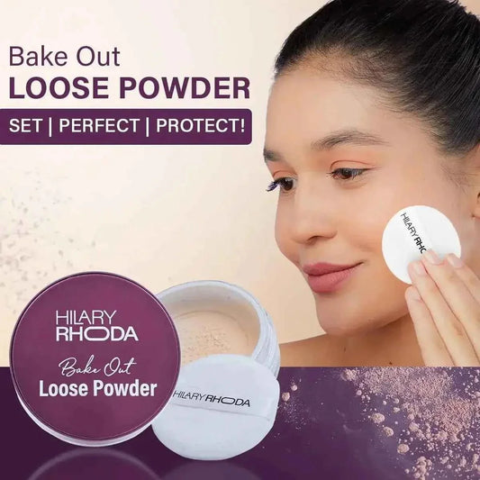 Hilary Rhoda Bake Out Loose Powder - Matte Finish & Lightweight, Oil Control, Hides Imperfections, 10g (Banana - Shade 02) - Gehnasale