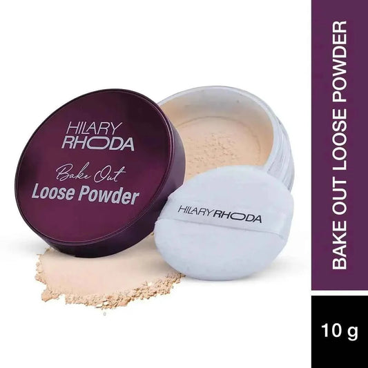 Hilary Rhoda Bake Out Loose Powder - Matte Finish & Lightweight, Oil Control, Hides Imperfections, 10g (Banana - Shade 02) - Gehnasale