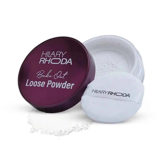 Hilary Rhoda Bake Out Loose Powder - Matte Finish & Oil Control, Hides Imperfections, 10g (Translucent - Shade 01) - Gehnasale