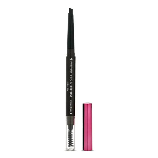 Hilary Rhoda Brow Artist Eyebrow Pencil – Dual-Ended, Smudge-Proof, Long-Lasting, Natural Finish, 0.3g (Black - Shade 01) - Gehnasale
