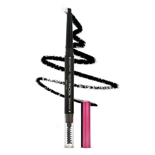 Hilary Rhoda Brow Artist Eyebrow Pencil – Dual-Ended, Smudge-Proof, Long-Lasting, Natural Finish, 0.3g (Black - Shade 01) - Gehnasale