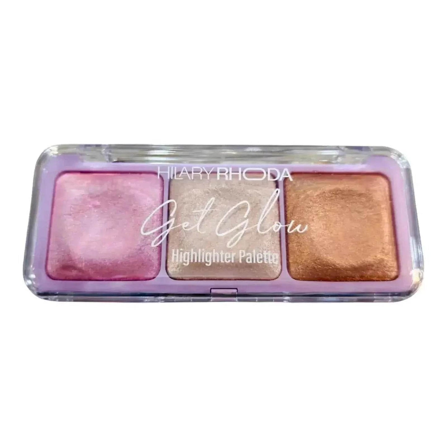 hilary rhoda get glow highlighter palette - highly pigmented, long-lasting, soft & smooth for a natural radiant glow