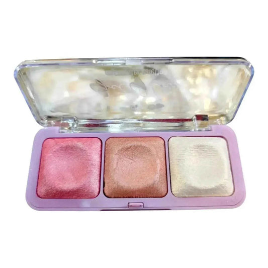 Hilary Rhoda Get Glow Highlighter Palette - Highly Pigmented, Long-Lasting, Soft & Smooth for a Natural Radiant Glow