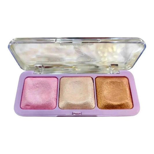 Hilary Rhoda Get Glow Highlighter Palette - Highly Pigmented, Long-Lasting, Soft & Smooth for a Natural Radiant Glow