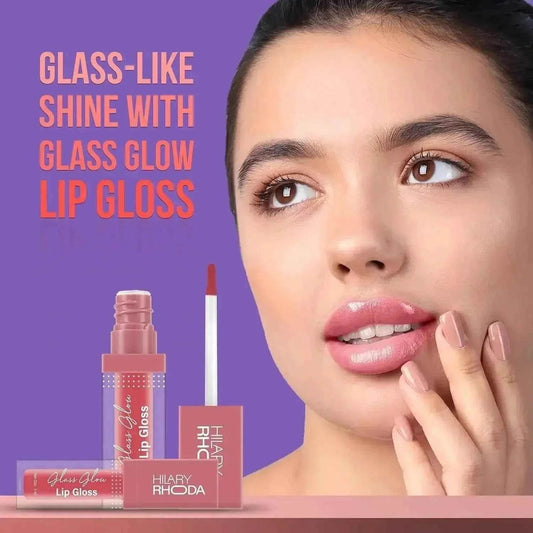 Hilary Rhoda Glass Glow Lip Gloss – Nourishing, Hydrating, High Shine, Juicy & Plump Lips, 5ml (Peach Me)