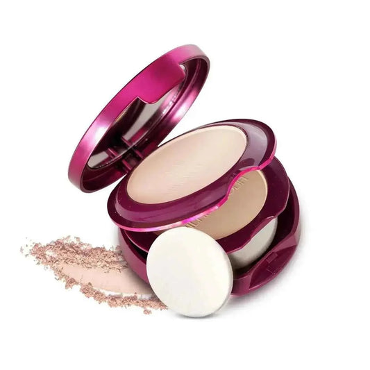 Hilary Rhoda HD High-Definition Pressed Powder - 2-in-1 Compact, Shimmery & Matte Finish, Oil Control, 18g (My Ivory - Shade 01) - Gehnasale