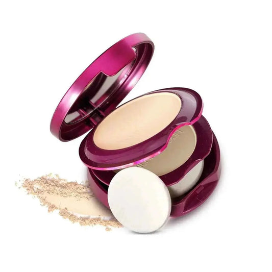 Hilary Rhoda HD High-Definition Pressed Powder - 2-in-1 Compact, Shimmery & Matte Finish, Oil Control, 18g (Sand - Shade 04) - Gehnasale
