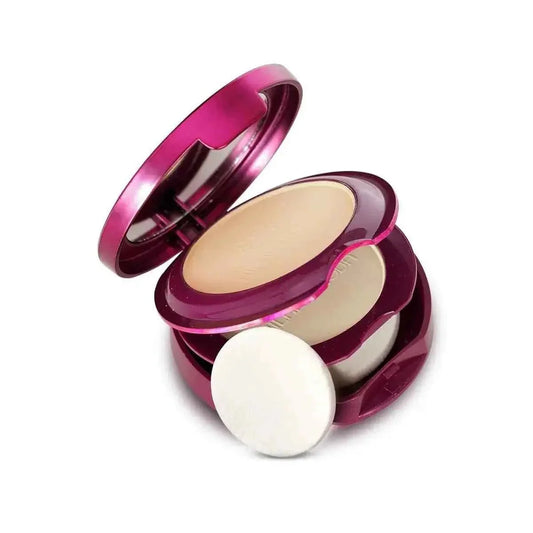 Hilary Rhoda HD Pressed Powder - 2-in-1 Compact, Oil Control, 18g (Vanilla - Shade 02) - Gehnasale
