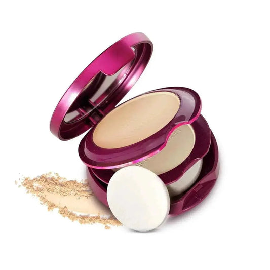 Hilary Rhoda HD Pressed Powder - 2-in-1 Compact, Oil Control, 18g (Vanilla - Shade 02) - Gehnasale