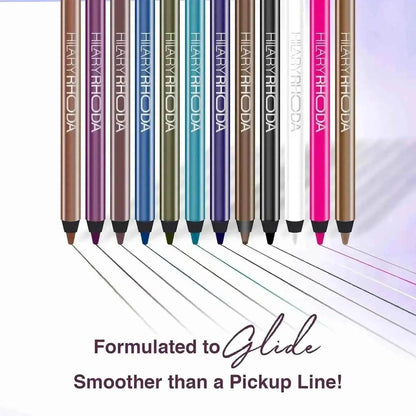 Hilary Rhoda Play n Blend Gel Eyeliner | One Stroke Application | Highly Pigmented, Matte & Shimmer Finish | 2-in-1 Smudger + Eyeliner (Black, Shade 03) 1.5g