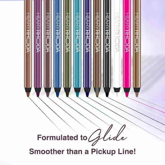 Hilary Rhoda Play n Blend Gel Eyeliner | One Stroke Application | Highly Pigmented, Matte & Shimmer Finish | 2-in-1 Smudger + Eyeliner (Black, Shade 03) 1.5g