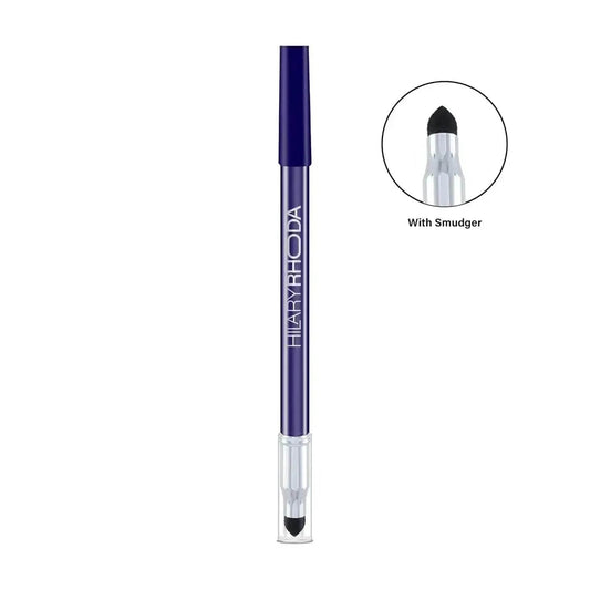 Hilary Rhoda Play n Blend Gel Eyeliner | One Stroke Application | Highly Pigmented, Matte & Shimmer Finish | 2-in-1 Smudger + Eyeliner (Dark Blue Topaz, Shade 05) 1.5g