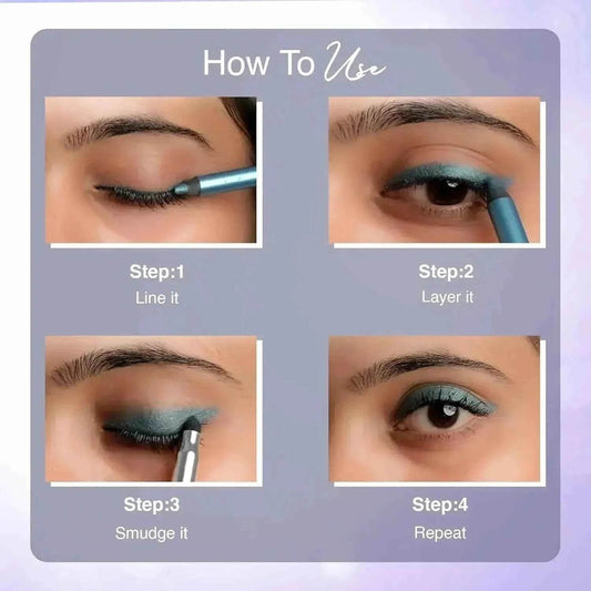 Hilary Rhoda Play n Blend Gel Eyeliner | One Stroke Application | Highly Pigmented, Matte & Shimmer Finish | 2-in-1 Smudger + Eyeliner (Dark Blue Topaz, Shade 05) 1.5g