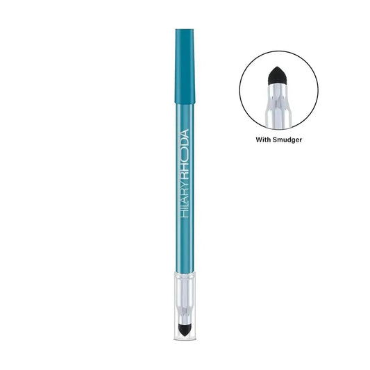 Hilary Rhoda Play n Blend Gel Eyeliner | One Stroke Application | Highly Pigmented, Matte & Shimmer Finish | 2-in-1 Smudger + Eyeliner (Deep Green, Shade 06) 1.5g