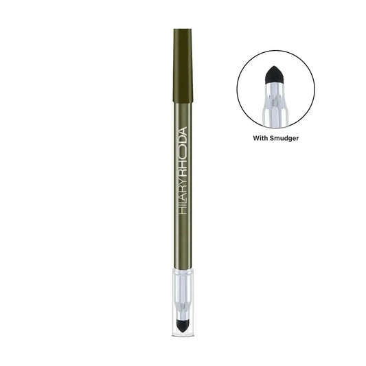 Hilary Rhoda Play n Blend Gel Eyeliner | One Stroke Application | Highly Pigmented, Matte & Shimmer Finish | 2-in-1 Smudger + Eyeliner (Olive Shimmer, Shade 02) 1.5g