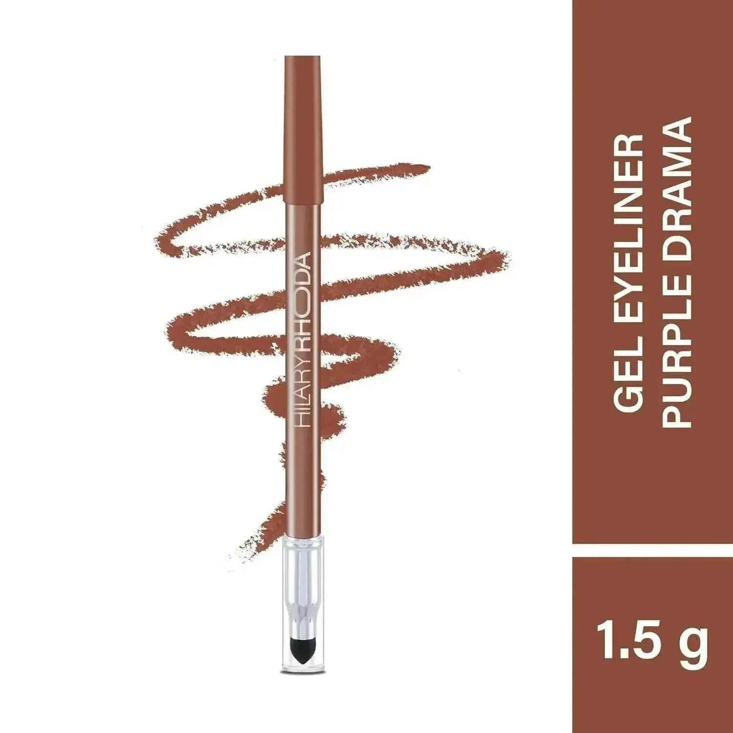 Hilary Rhoda Play n Blend Gel Eyeliner | One Stroke Application | Highly Pigmented, Matte & Shimmer Finish | 2-in-1 Smudger + Eyeliner (Shimmer Brown, Shade 11) 1.5g