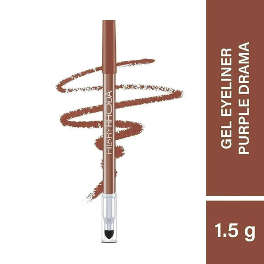 Hilary Rhoda Play n Blend Gel Eyeliner | One Stroke Application | Highly Pigmented, Matte & Shimmer Finish | 2-in-1 Smudger + Eyeliner (Shimmer Brown, Shade 11) 1.5g