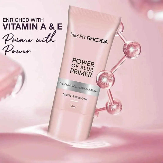 Hilary Rhoda Power of Blur Primer - Lightweight, Silicone-Based, Matte Finish, Oil-Control, Infused with Vitamins A & E, Waterproof, 30ml