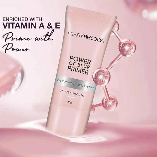 Hilary Rhoda Power of Blur Primer - Lightweight, Silicone-Based, Matte Finish, Oil-Control, Infused with Vitamins A & E, Waterproof, 30ml - Gehnasale