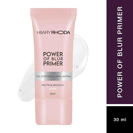 Hilary Rhoda Power of Blur Primer - Lightweight, Silicone-Based, Matte Finish, Oil-Control, Infused with Vitamins A & E, Waterproof, 30ml - Gehnasale