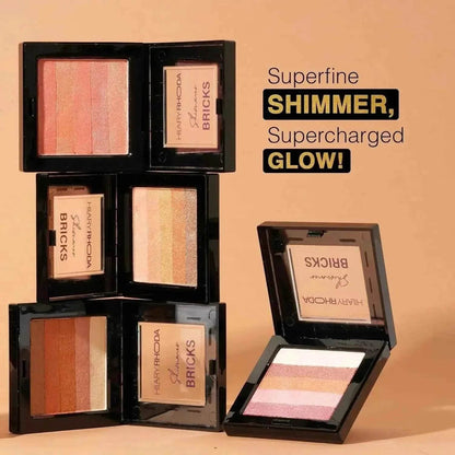 Hilary Rhoda Shimmer Bricks Highlighter Palette - Bronzers, Highlighters & Blushes, Highly Pigmented, Long-Lasting Glow (Shade 01, 8.1g)