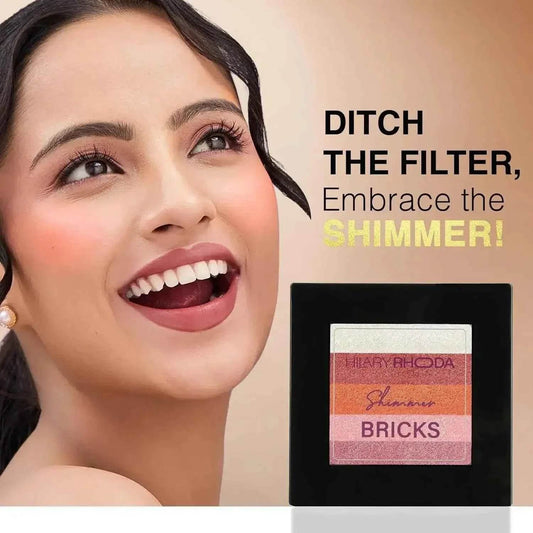 Hilary Rhoda Shimmer Bricks Highlighter Palette - Bronzers, Highlighters & Blushes, Highly Pigmented, Long-Lasting Glow (Shade 02, 8.1g)