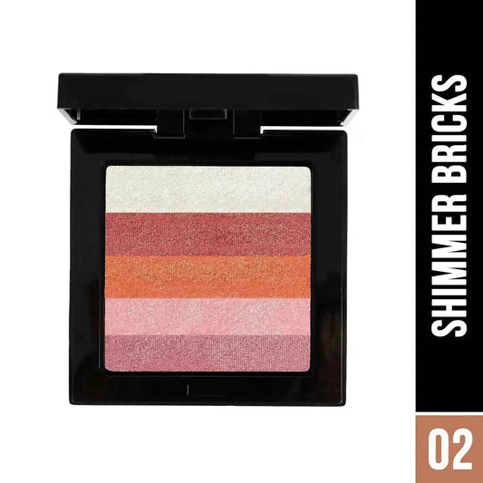 Hilary Rhoda Shimmer Bricks Highlighter Palette - Bronzers, Highlighters & Blushes, Highly Pigmented, Long-Lasting Glow (Shade 02, 8.1g)