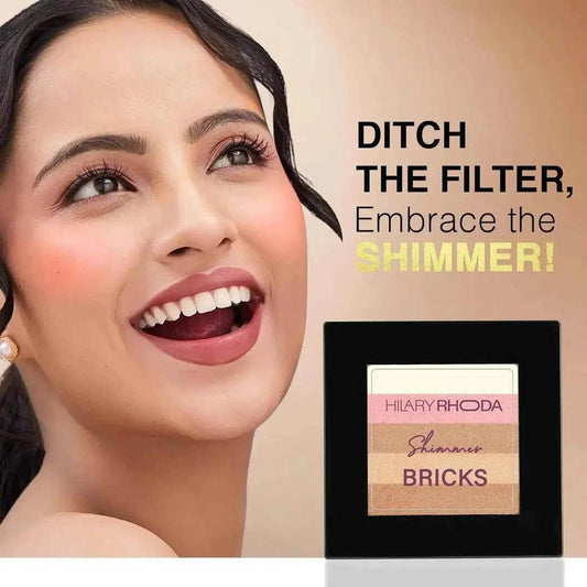 Hilary Rhoda Shimmer Bricks Highlighter Palette - Bronzers, Highlighters & Blushes, Highly Pigmented, Long-Lasting Glow (Shade 05, 8.1g)