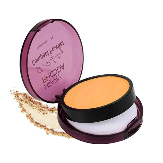 Hilary Rhoda Skin Perfecting Compact Powder - Caramel Puff (Shade 06) | Oil Control & Matte Finish | Buildable Coverage | Easily Blendable | 6g - Gehnasale