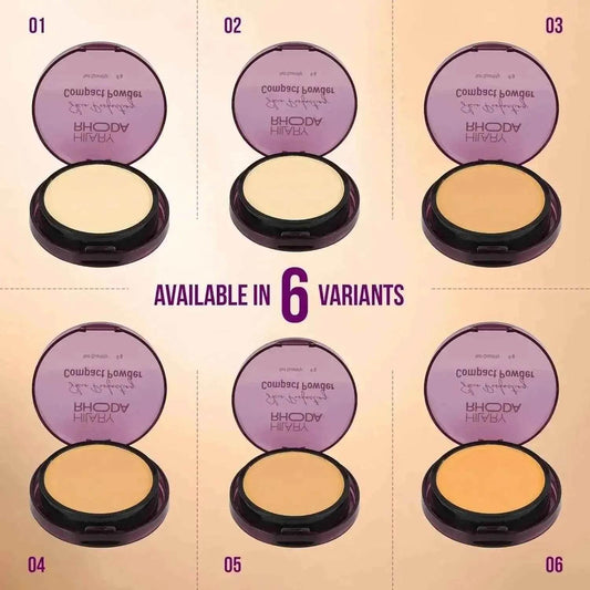 Hilary Rhoda Skin Perfecting Compact Powder - Caramel Puff (Shade 06) | Oil Control & Matte Finish | Buildable Coverage | Easily Blendable | 6g