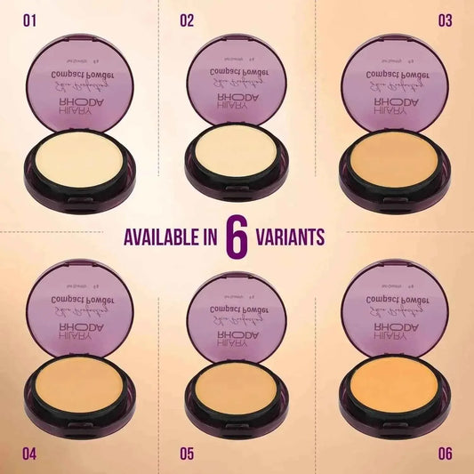 Hilary Rhoda Skin Perfecting Compact Powder - Caramel Puff (Shade 06) | Oil Control & Matte Finish | Buildable Coverage | Easily Blendable | 6g - Gehnasale