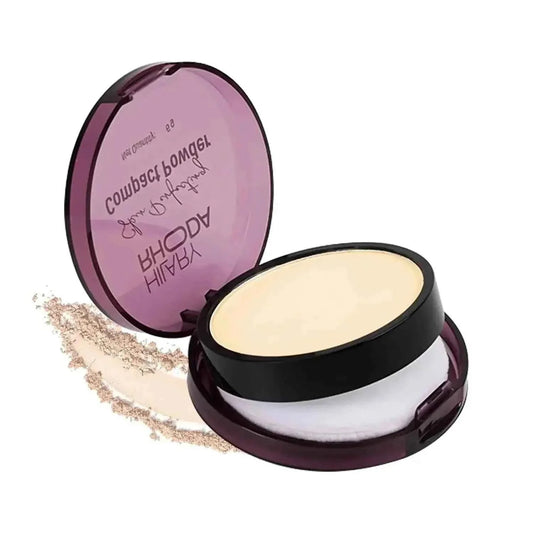 Hilary Rhoda Skin Perfecting Compact Powder - Vanilla Creme (Shade 01) | Oil Control & Matte Finish | Buildable Coverage | 6g - Gehnasale
