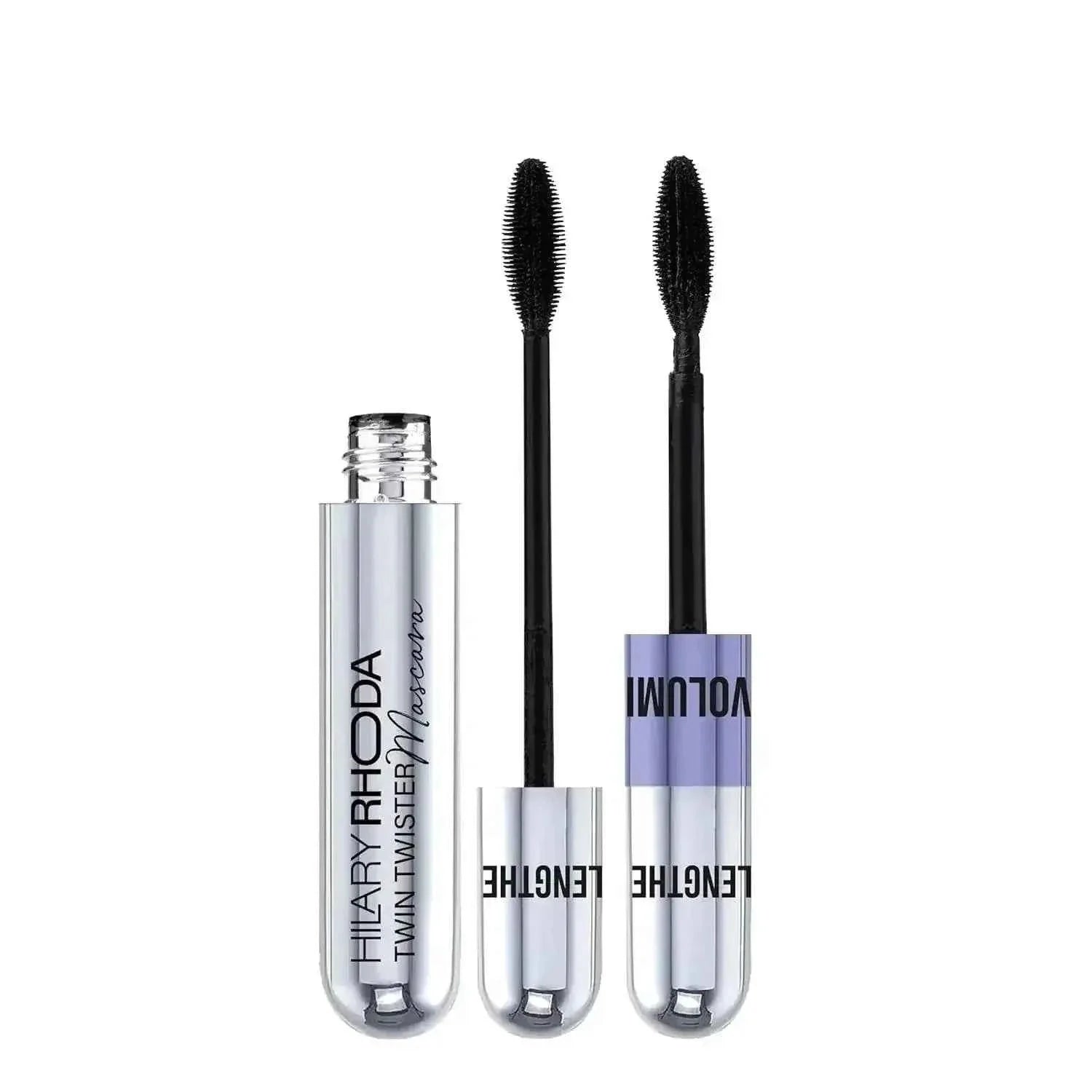 Hilary Rhoda Twin Twister Mascara | Volumizes & Lengthens | Waterproof, Smudge-Proof, Clump-Free | Enhances Curl | Highly Pigmented (12ml) - Gehnasale