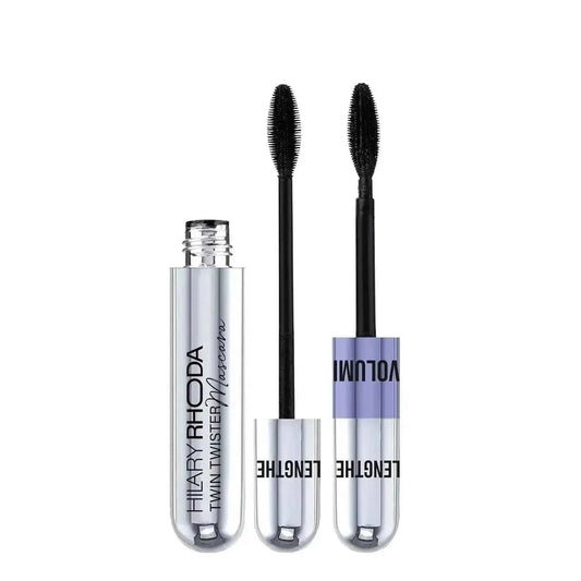 Hilary Rhoda Twin Twister Mascara | Volumizes & Lengthens | Waterproof, Smudge-Proof, Clump-Free | Enhances Curl | Highly Pigmented (12ml) - Gehnasale
