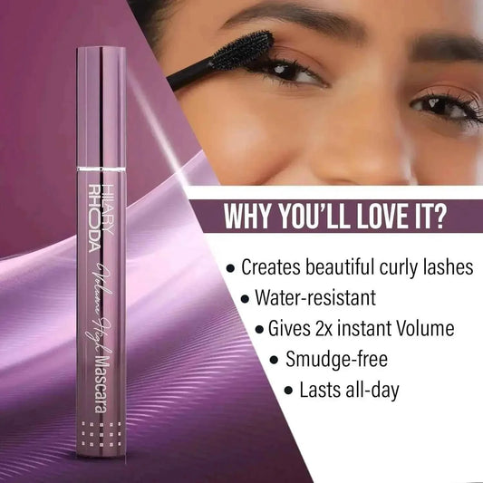 Hilary Rhoda Volume High Mascara | Smudge-Free, Water-Resistant | Volumizing, Long-Wear, Lash-Lift Effect | Black Mascara (7.5ml) - Gehnasale