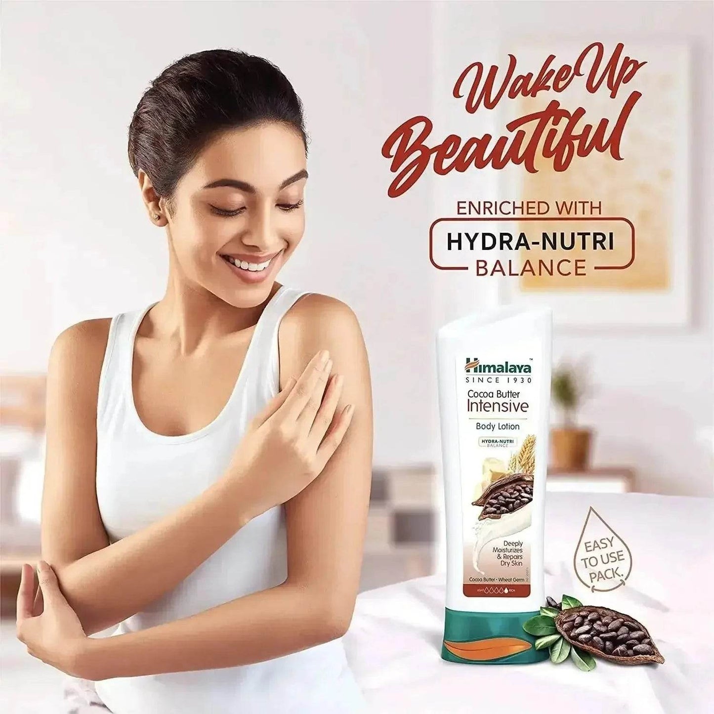himalaya herbals cocoa butter intensive body lotion - 100ml | deep nourishment & hydration